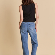 Front Bow Tie Top Black M