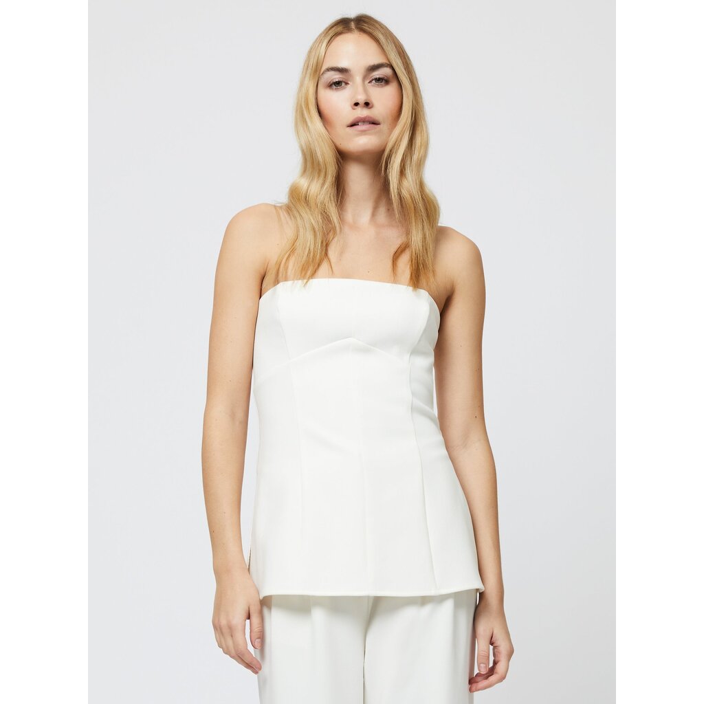 Azra Twill Strapless Top