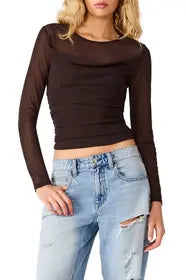 Lillie-Marie Knit Top-Black