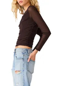 Lillie-Marie Knit Top-Black