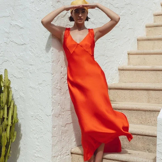 Ennis Satin Maxi Dress
