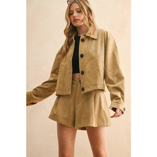 Suede Jacket With Pockets