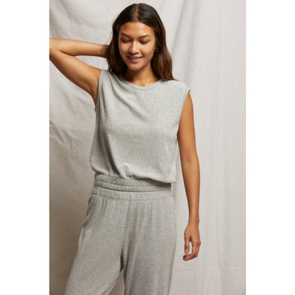 Ellie Loop Terry Tank Heather Grey