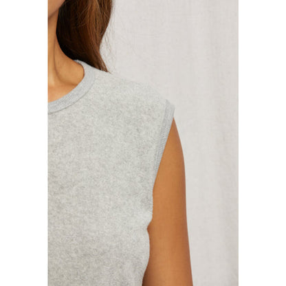 Ellie Loop Terry Tank Heather Grey