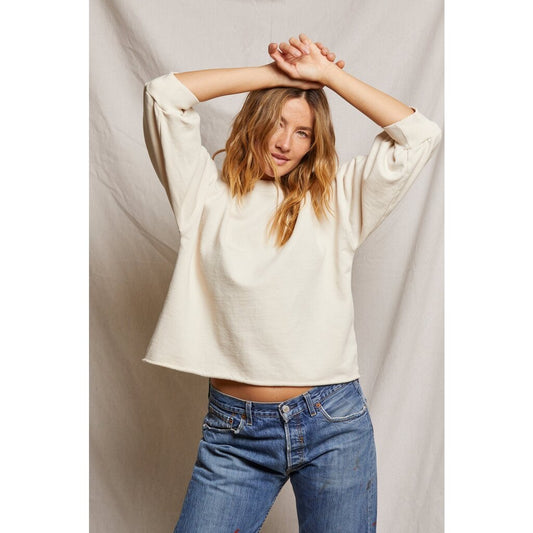 Niall Fleece Pullover Sugar M