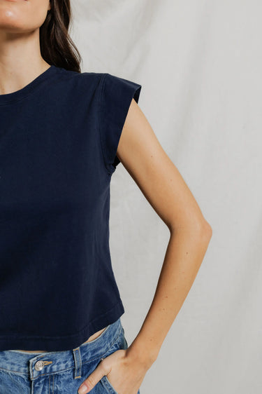 Porter Cotton Tee-Navy