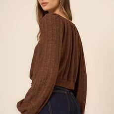 Textured Button Front Cardi M
