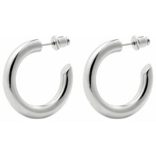 Anya 18k Gold Plated Hoop Earrings Silver