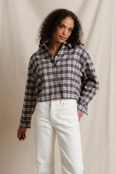 Tate Button Down Shirt-Sugar Plaid